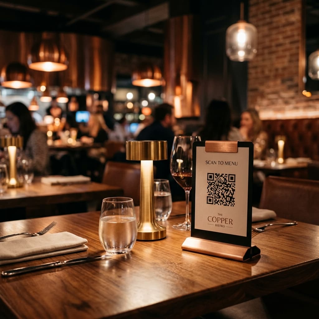 RexQR hospitality dashboard showing live menu items, AI-suggested pairings, and a daily revenue summary.